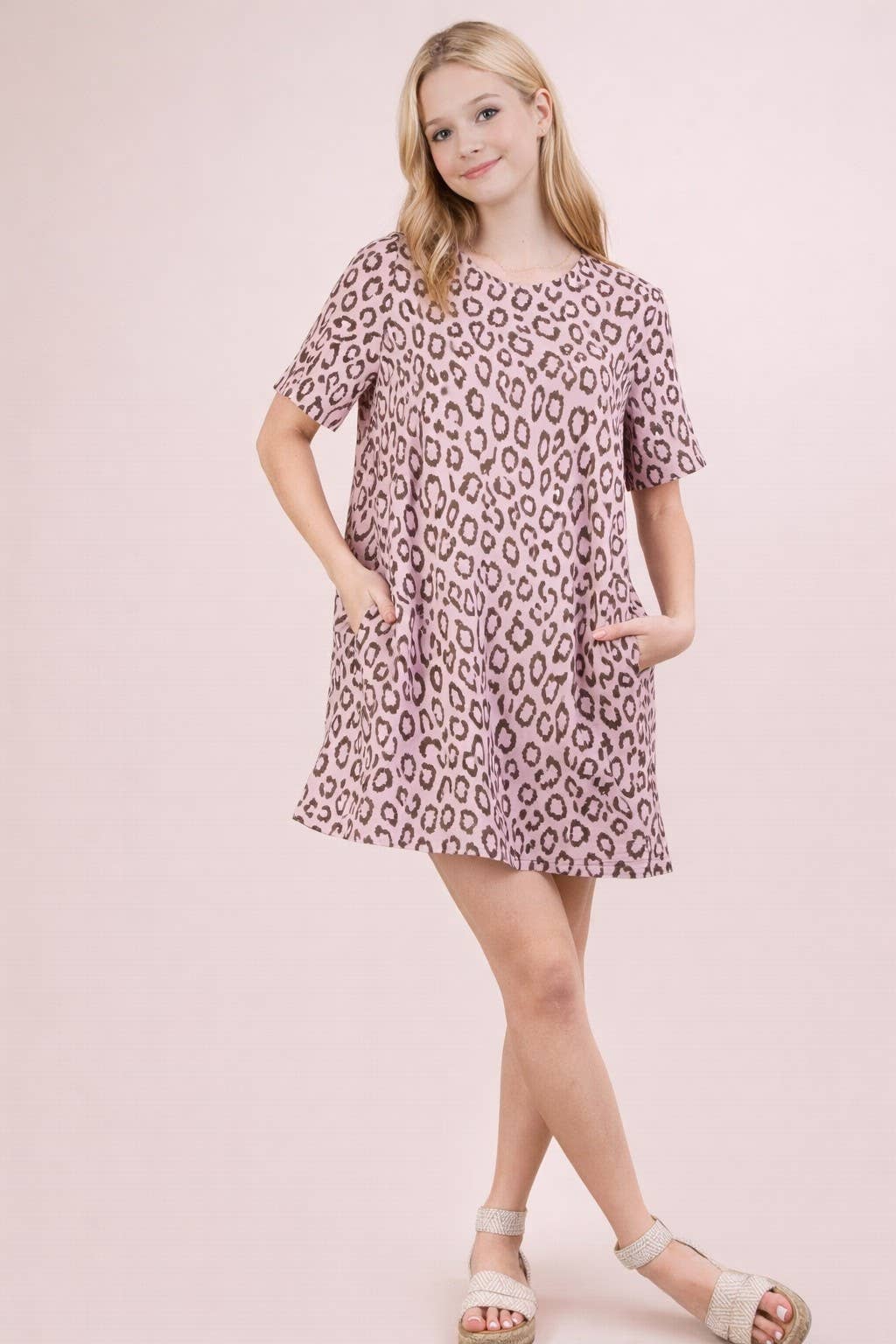 Pick Up - Leopard Printed Comfy Mini Dress