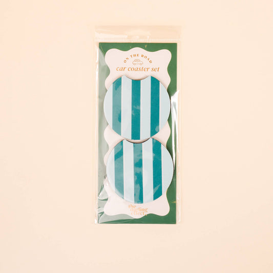 Pick Up - Teal On the Road Car Coaster Set