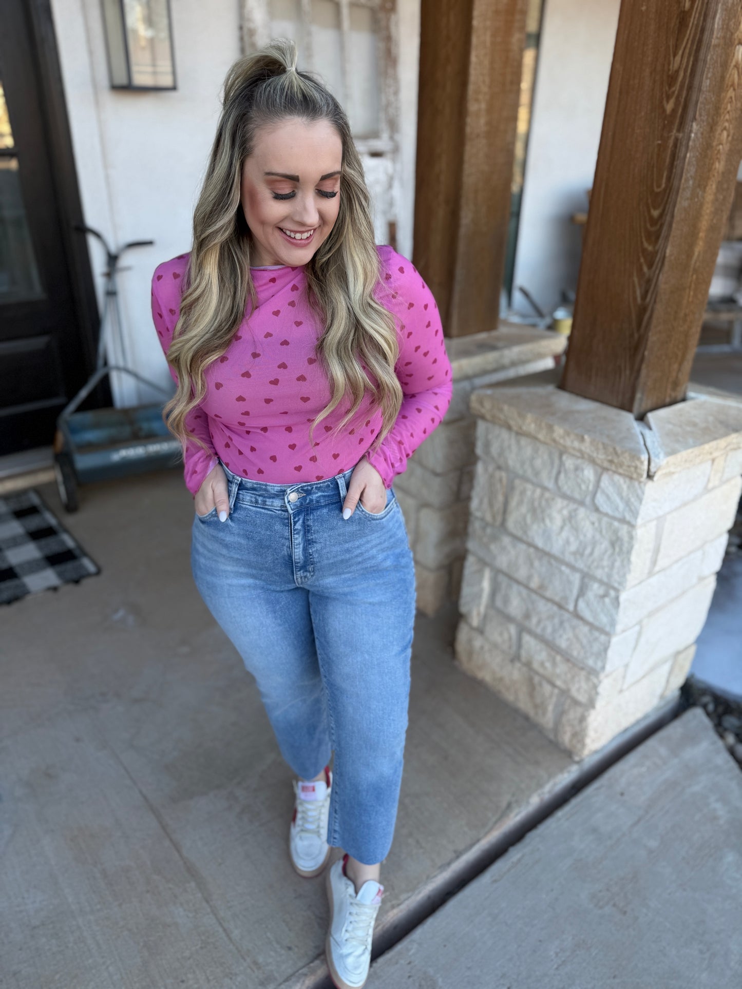 Pick Up - All Heart Mesh Top