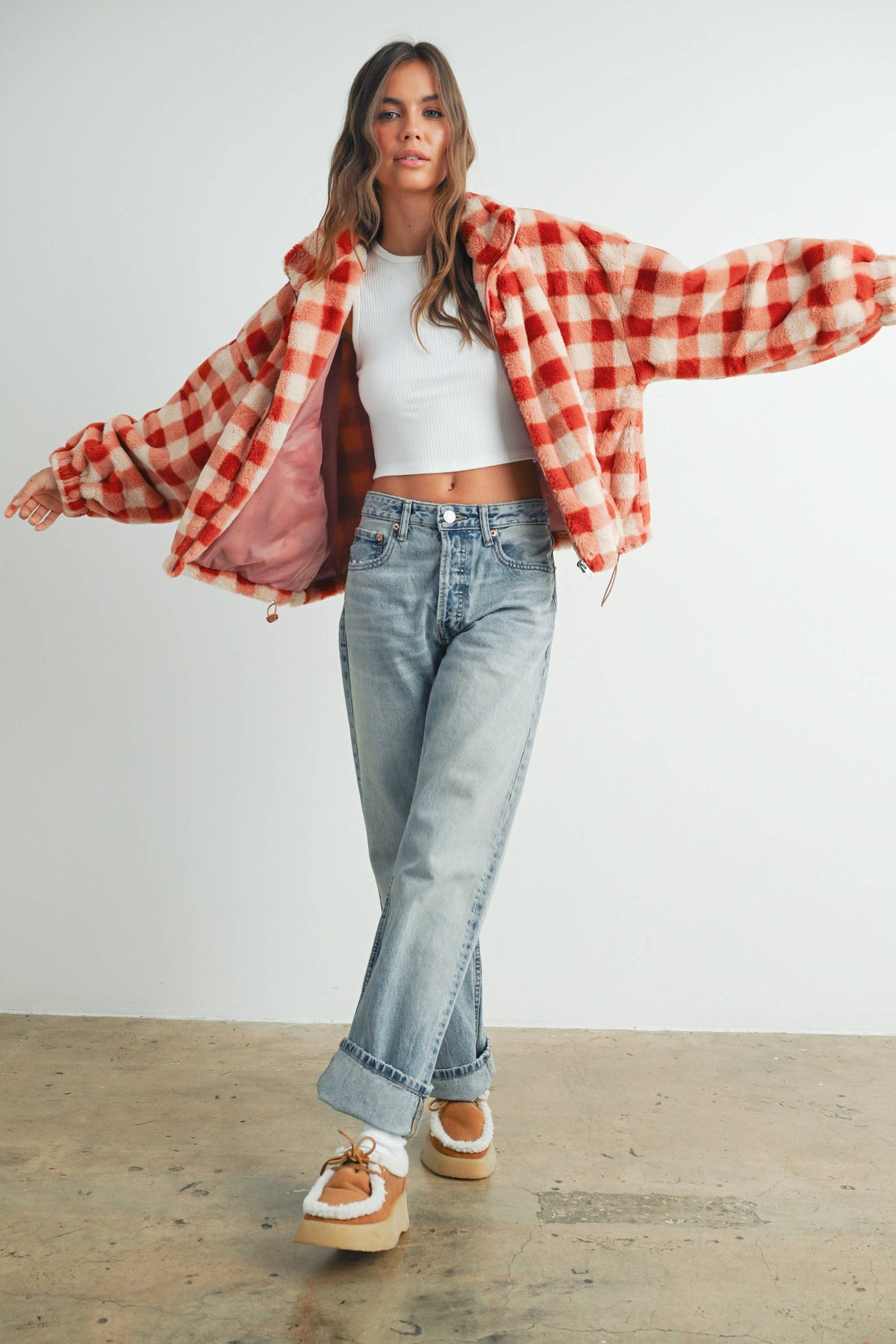 Pick Up - Red Gingham Jacket