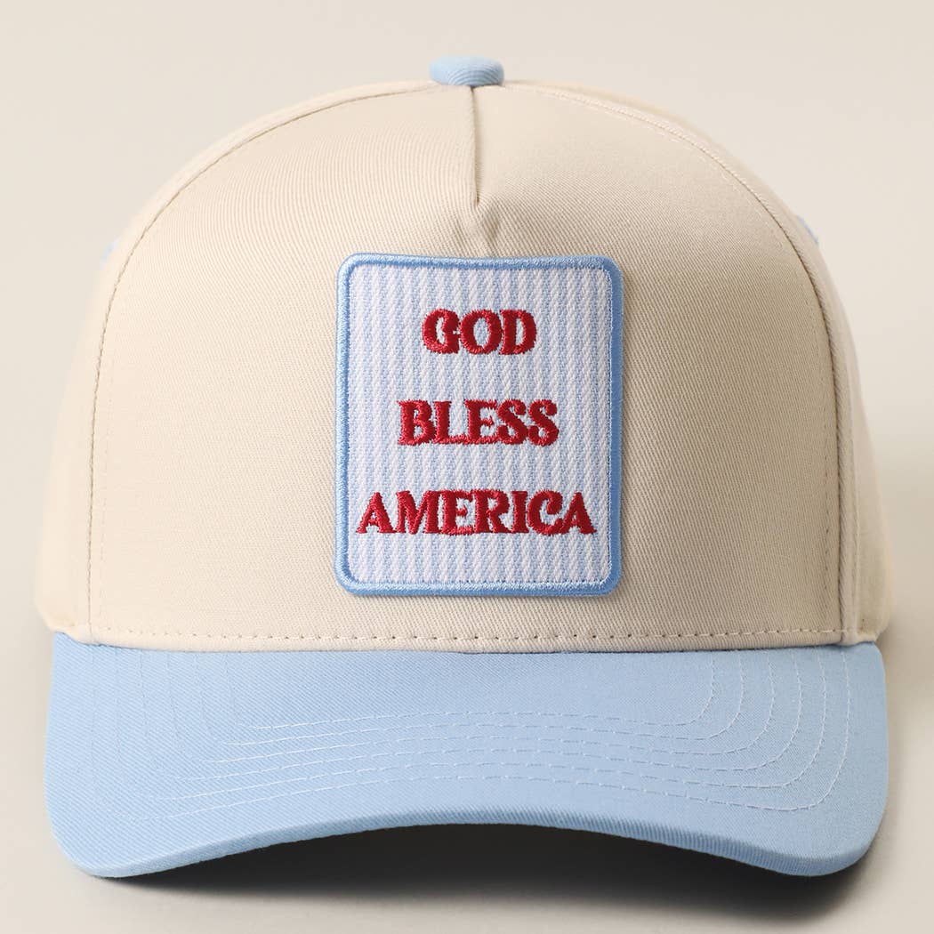 Pick Up - GOD BLESS AMERICA Embroidered Patch Hat