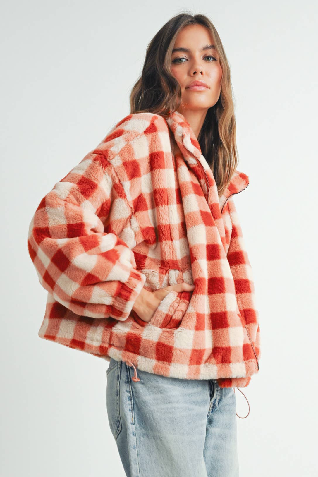 Pick Up - Red Gingham Jacket