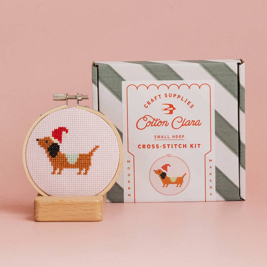 Pick Up - Christmas Dachshund Cross Stitch Kit