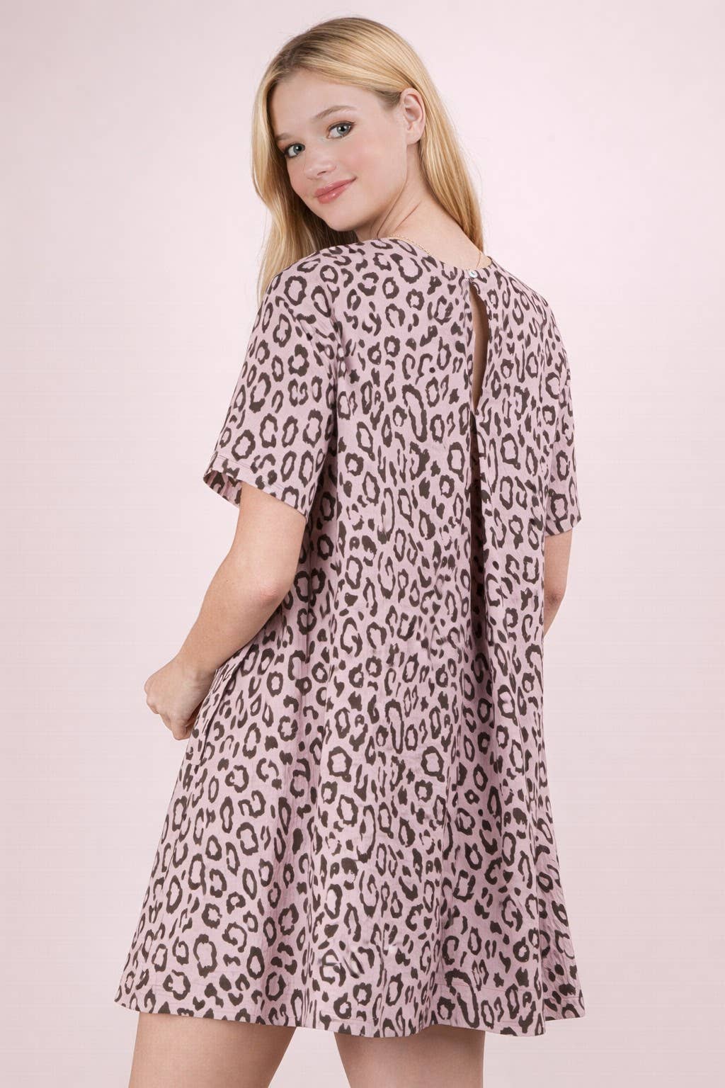 Pick Up - Leopard Printed Comfy Mini Dress
