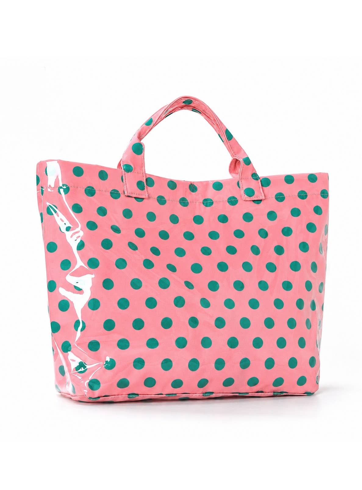 Pick Up - Large Polka Dot Vinyl Tote Bags