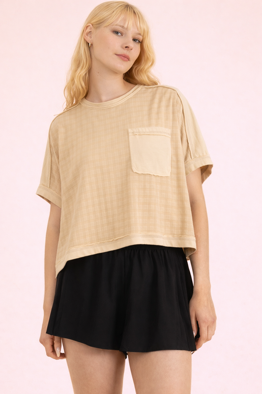 Pick Up - Dolman Sleeve Textured Knit Casual Top