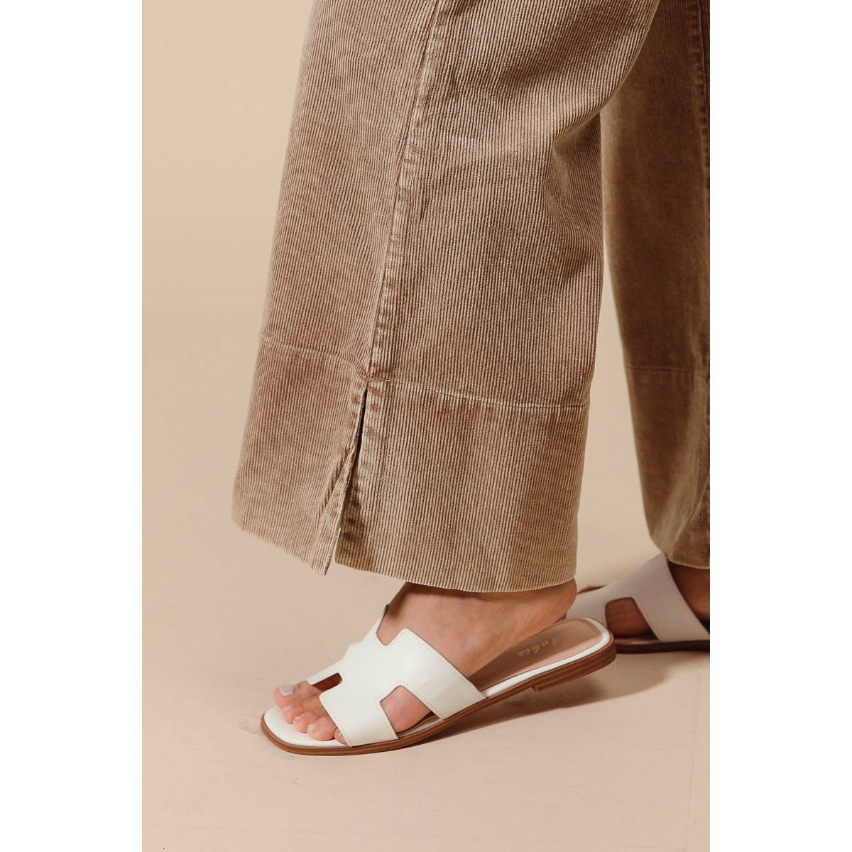 Pick Up - WIDE LEG FLARED WASHED CORDUROY PANTS