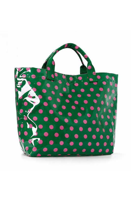 Pick Up - Large Polka Dot Vinyl Tote Bags