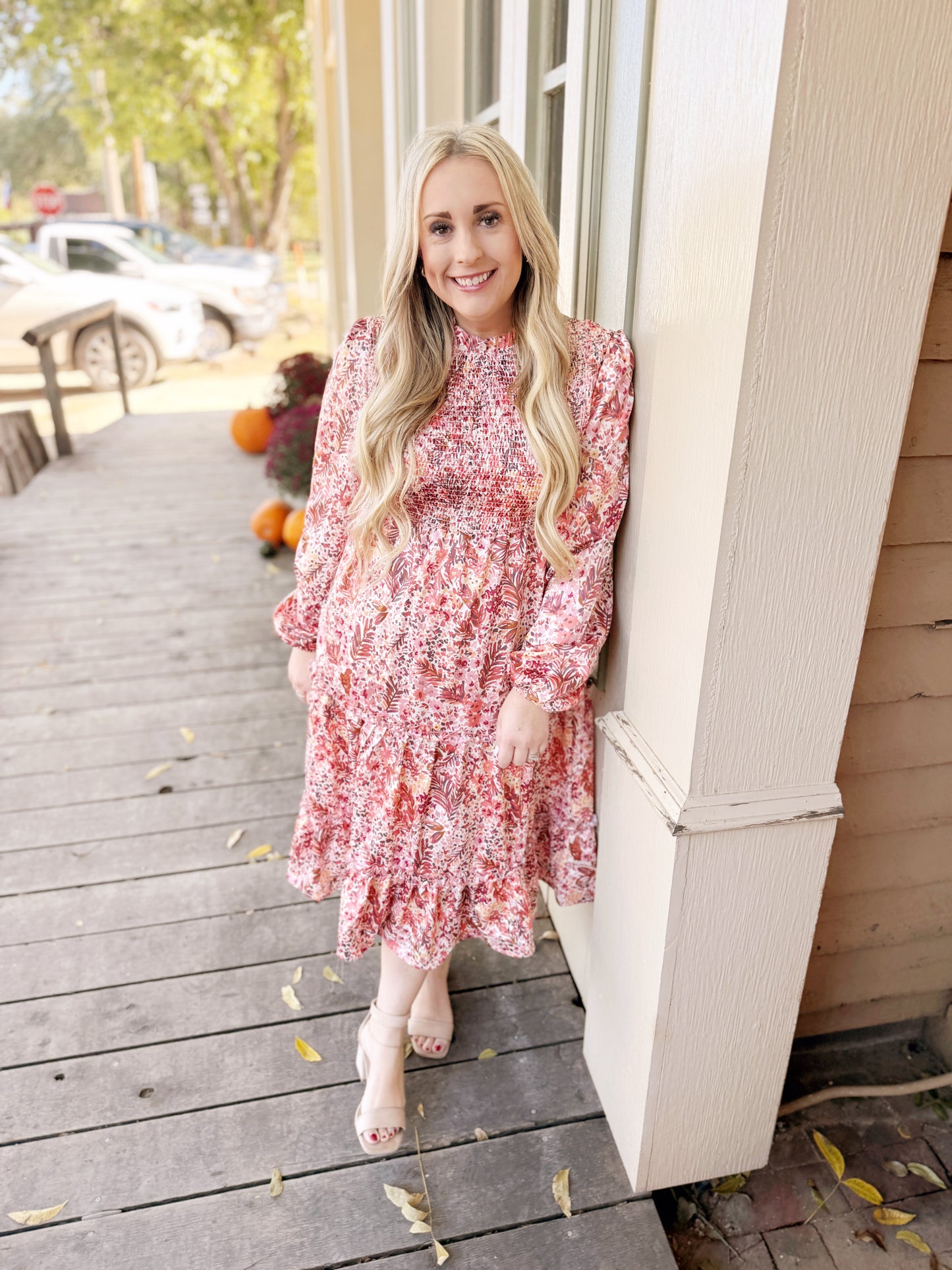 Pick Up - Bloom and Twirl Satin Floral Dress