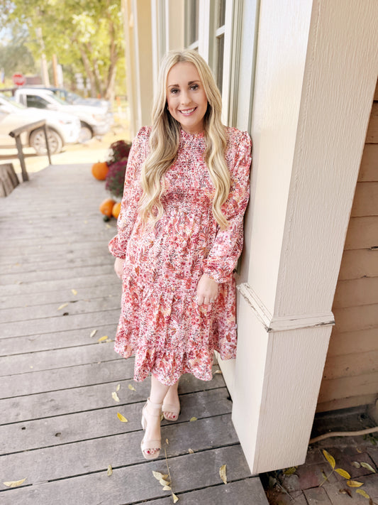 Pick Up - Bloom and Twirl Satin Floral Dress
