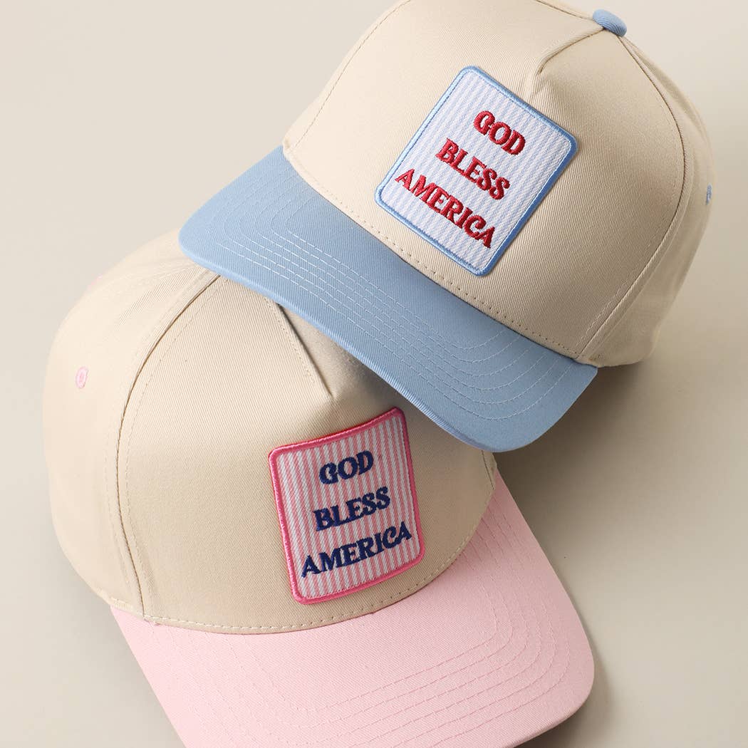 Pick Up - GOD BLESS AMERICA Embroidered Patch Hat