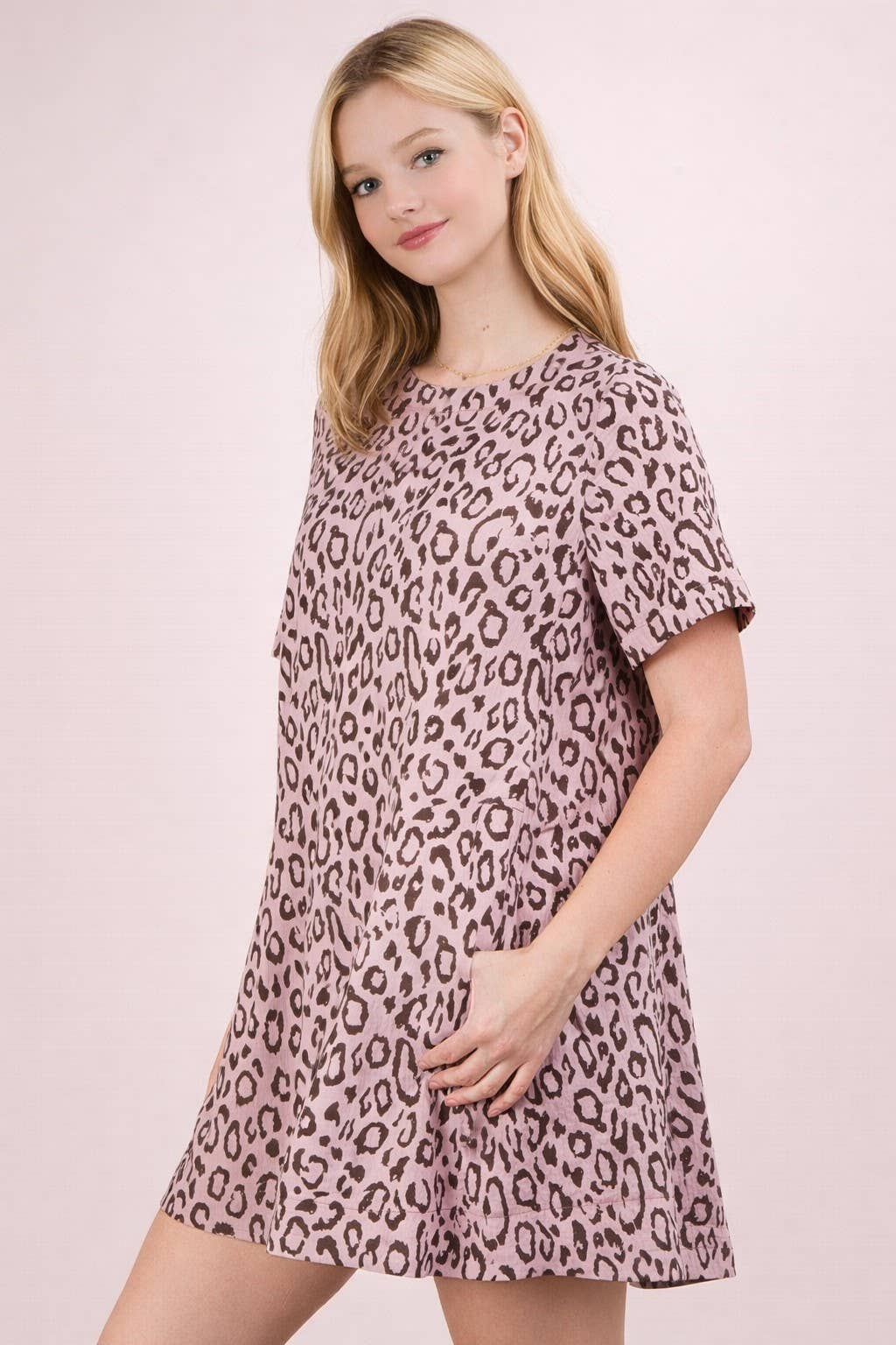 Pick Up - Leopard Printed Comfy Mini Dress