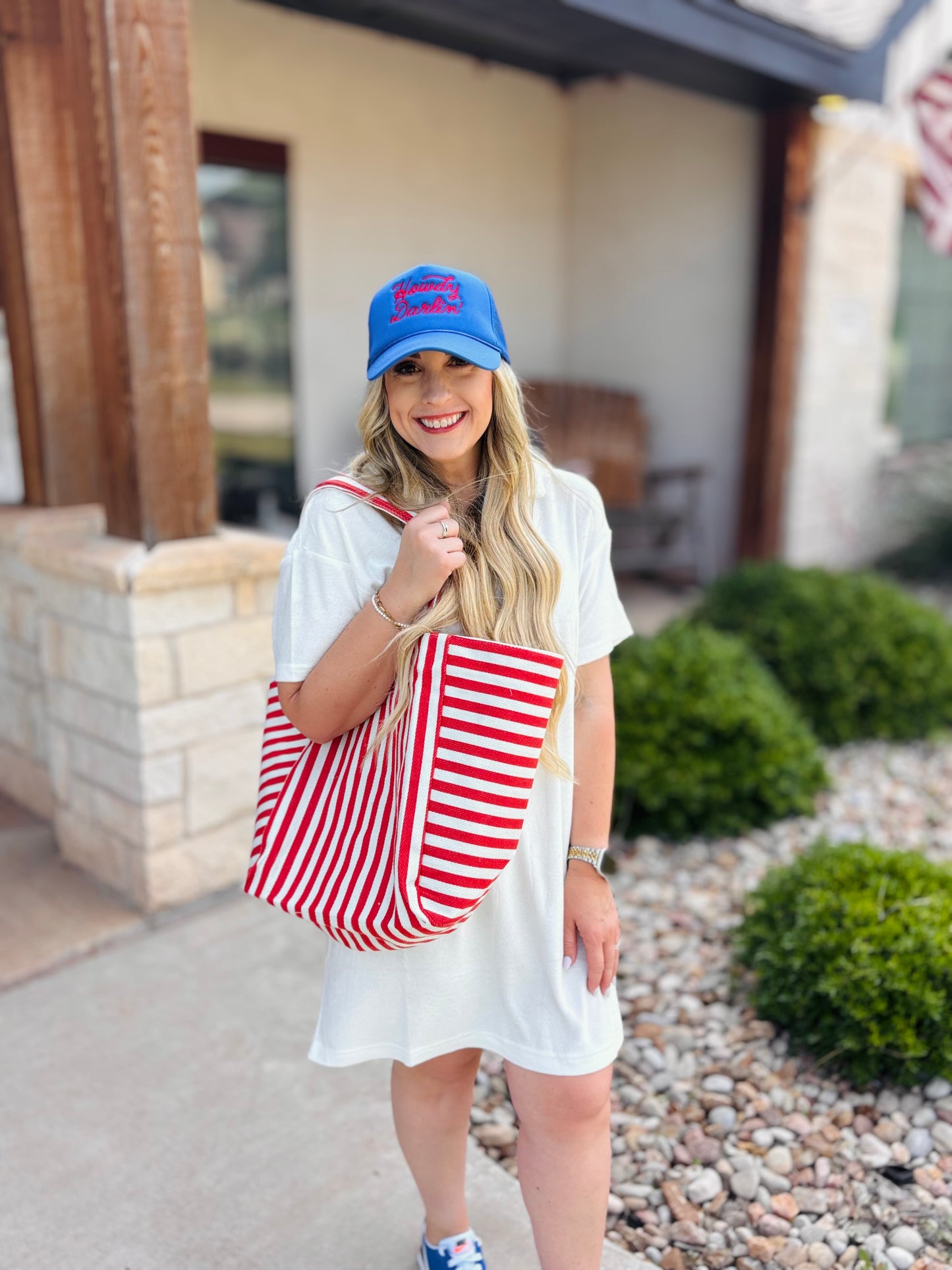 Pick Up - Ready to Roll Ivory Textured Tee Shirt Dress