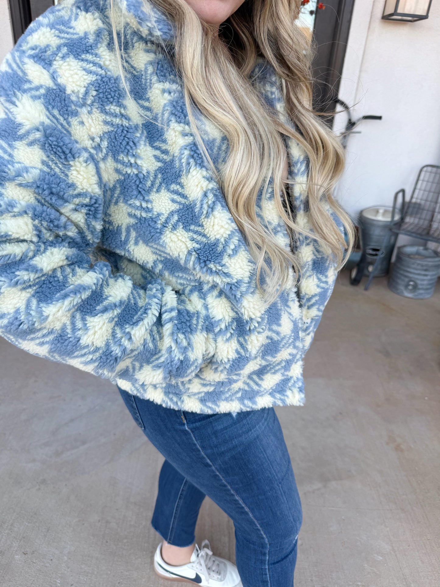 Pick Up - Blue Gingam Coat