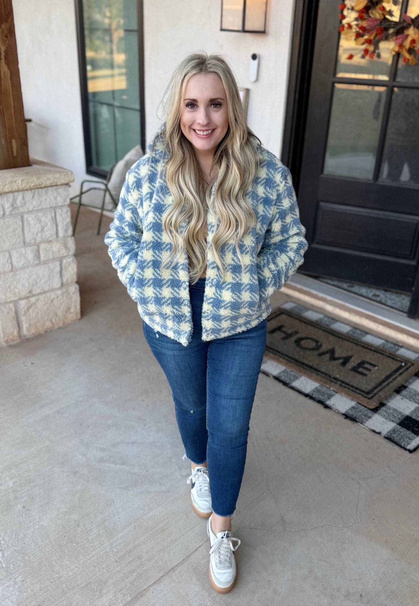 Pick Up - Blue Gingam Coat