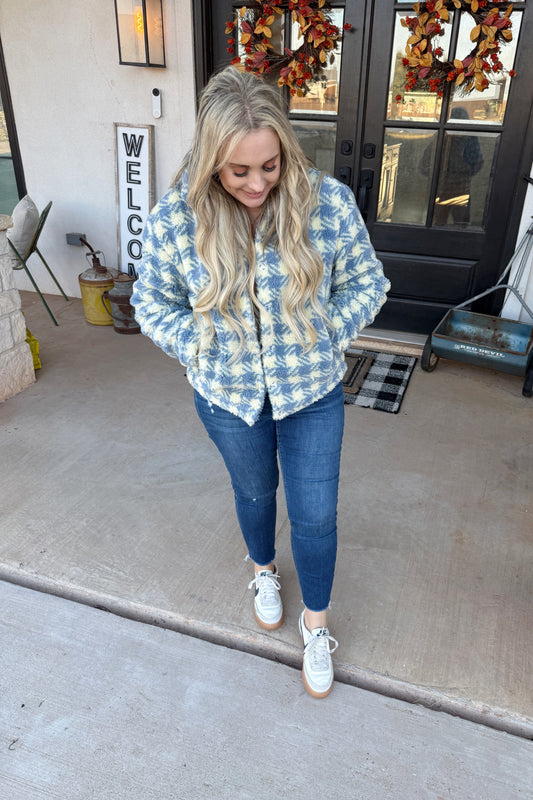 Pick Up - Blue Gingam Coat