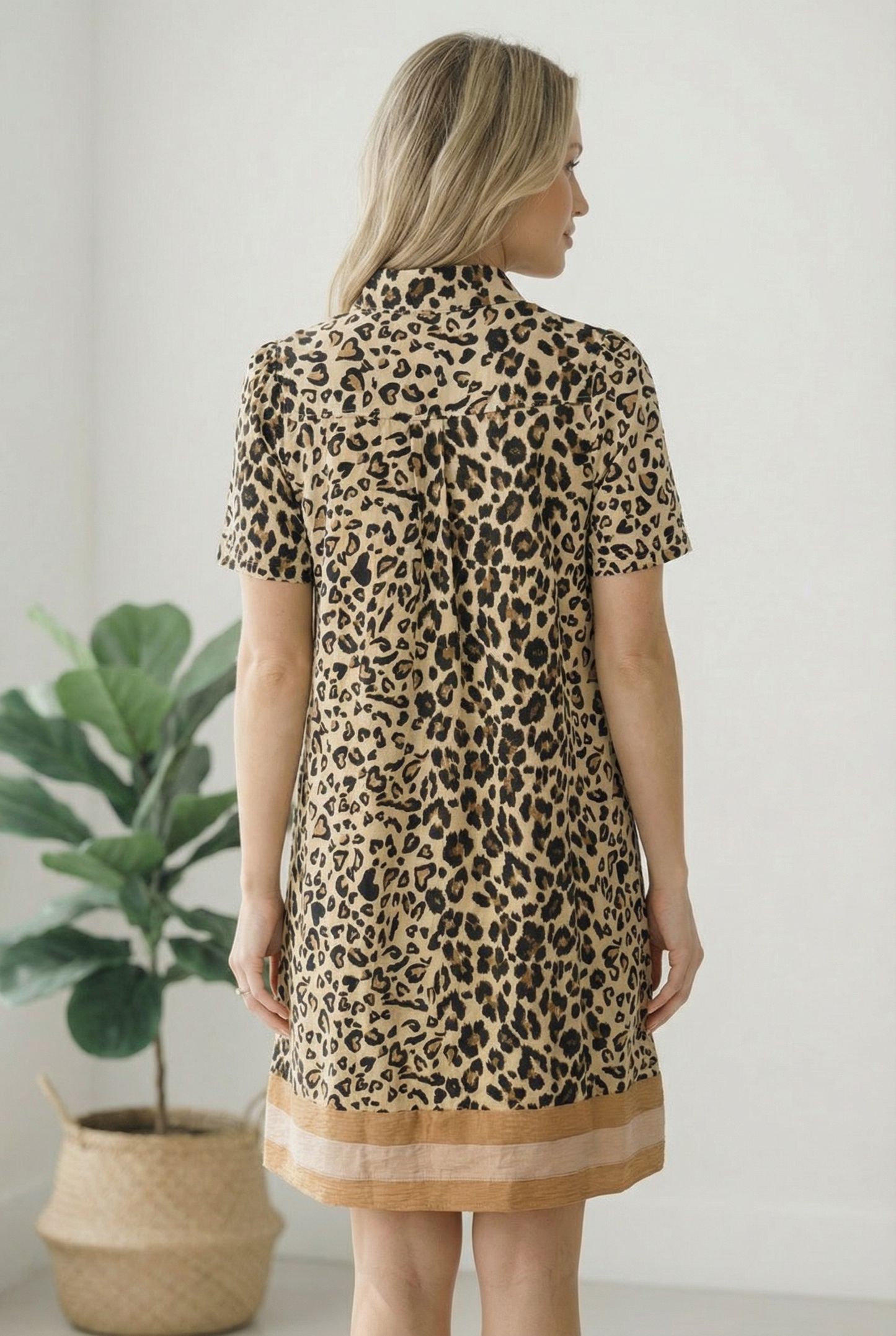 Pick Up - Sweeter Than Honey Banded Leopard Dress