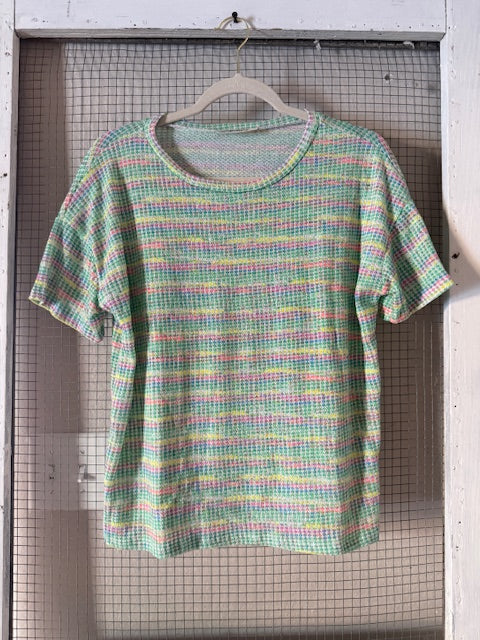 Pick Up - Mint Drop Shoulder Multi Color Waffle Tee