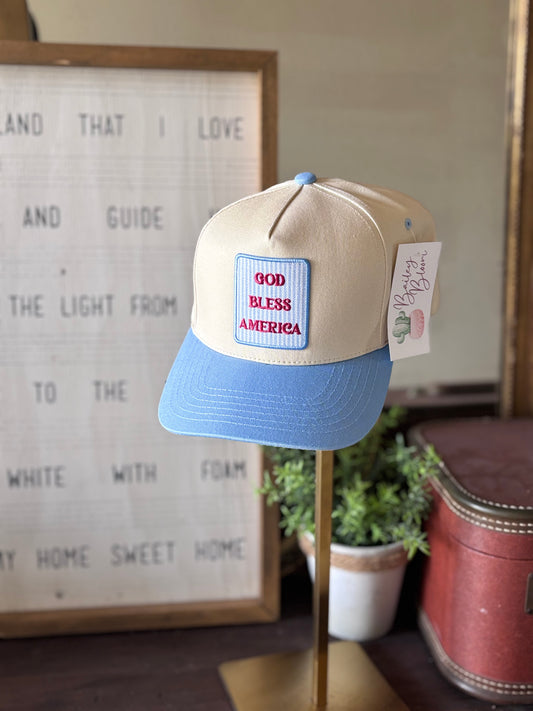 Pick Up - GOD BLESS AMERICA Embroidered Patch Hat