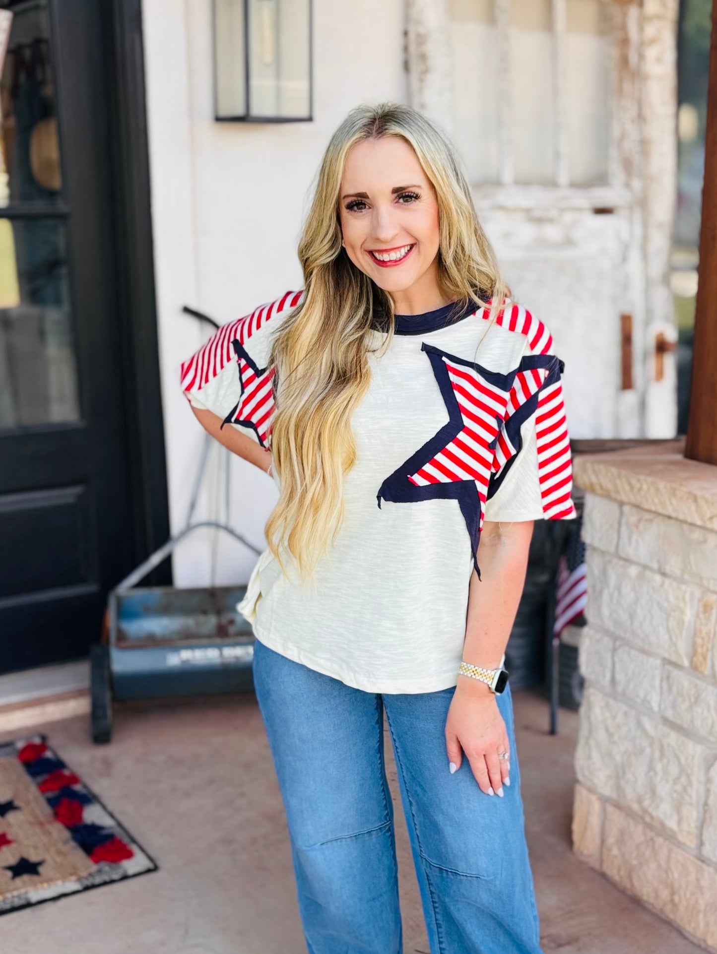 Pick Up - Americana Darling Star Patchwork Top