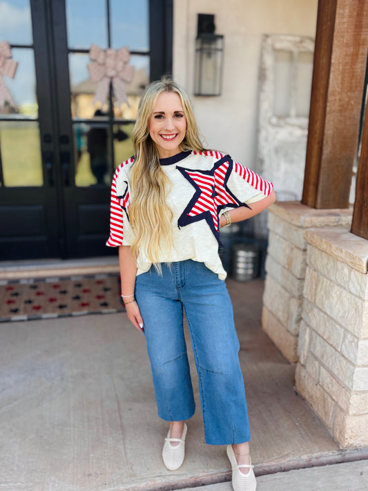 Pick Up - Americana Darling Star Patchwork Top