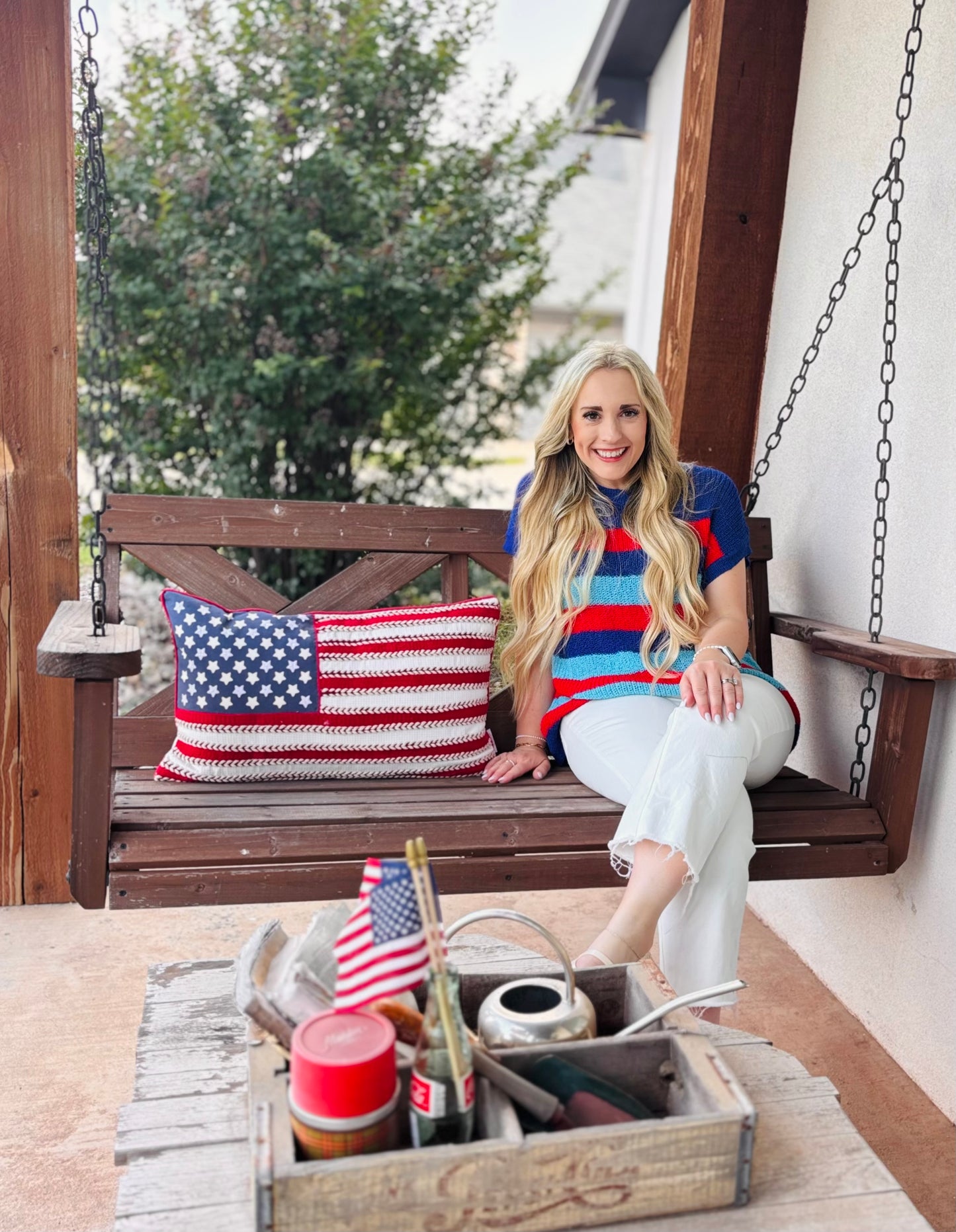 Pick Up - Forget Me Not Summer Stripe Sweater