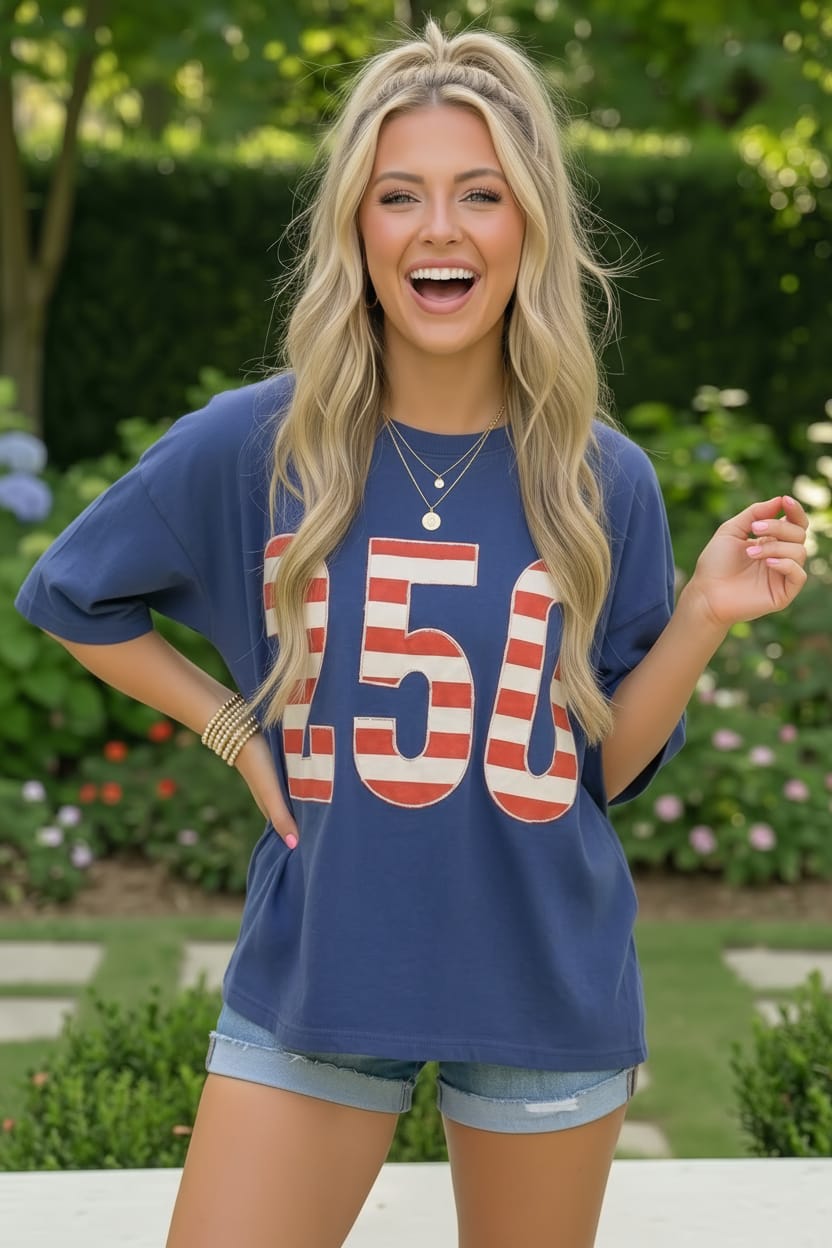 Pick Up - Blue Stars and Stripes '250' Top
