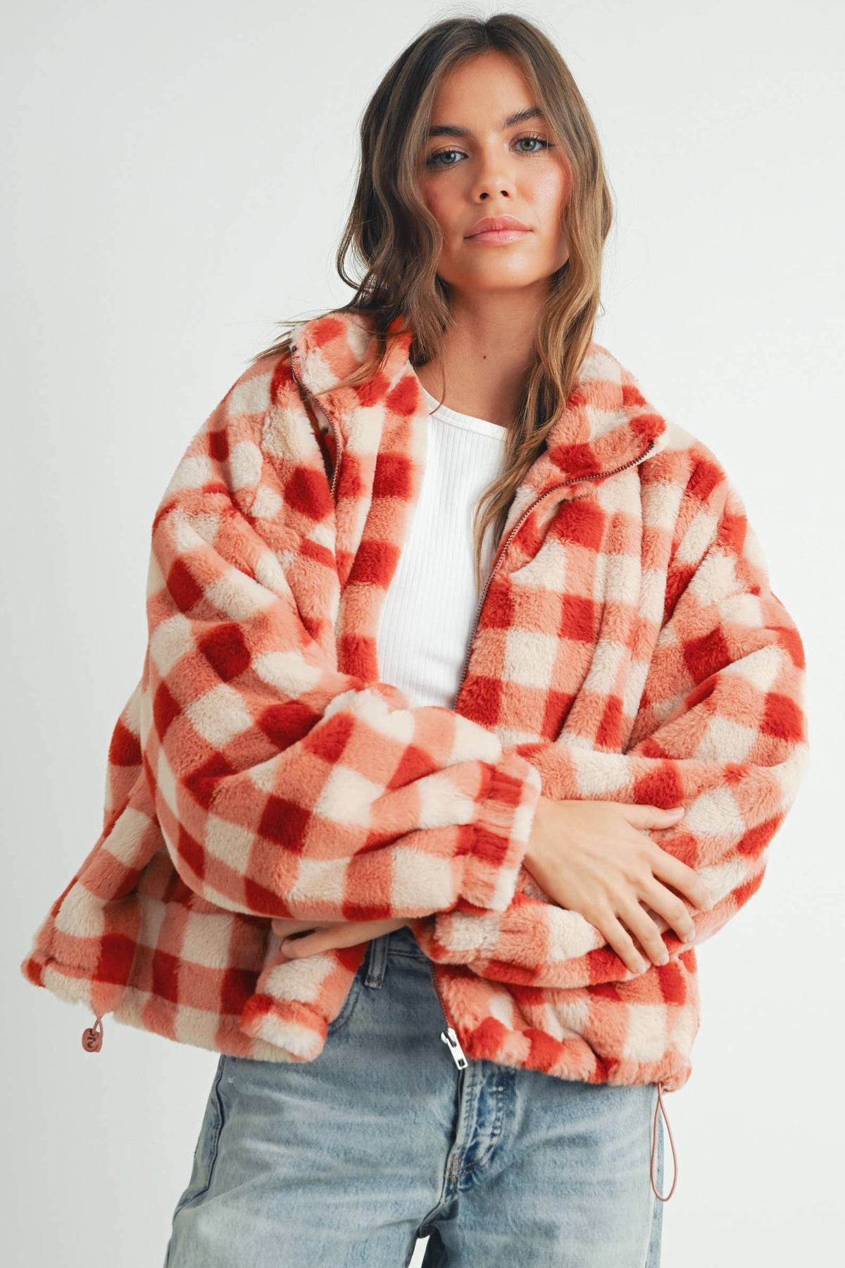Pick Up - Red Gingham Jacket