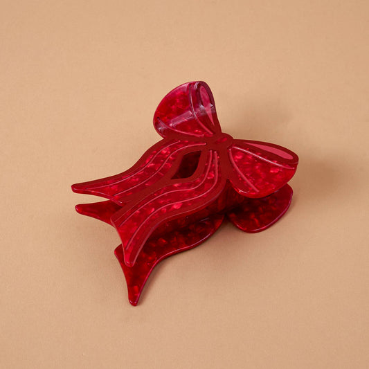 Pick Up - Red Bow Claw Clip