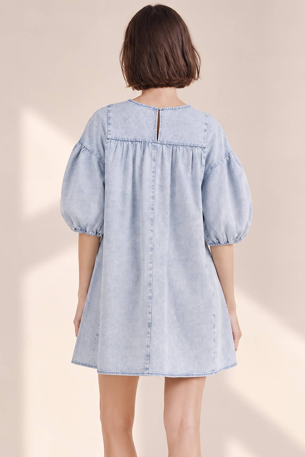 Pick Up - Washed Denim Casual Mini Dress