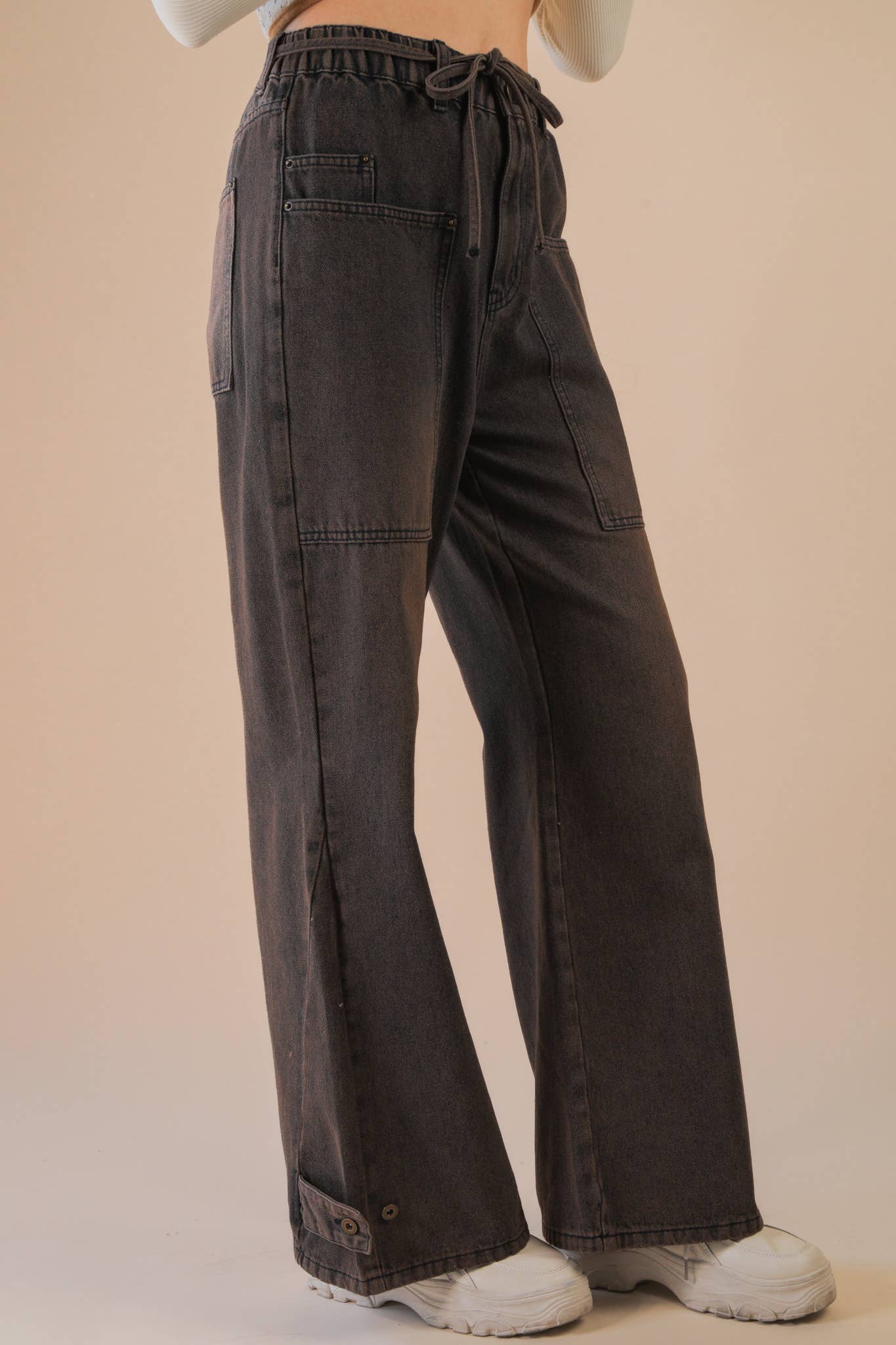 Pick Up - Maple Wide Leg Denim Pants